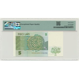 Latvia, 5 Lati 2007 - PMG 67 EPQ