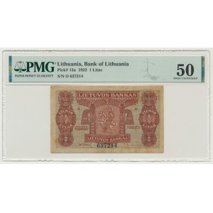 Lithuania, 1 Litas 1922 - PMG 50