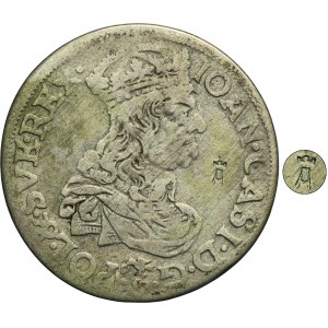 Jean II Casimir, Sixième degré Cracovie 1661 TLB - ROTH, punca A dans la couronne