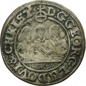 Silesia, Duchy of Liegnitz-Brieg-Wolau, Georg III, Ludwig IV, Christian, 1 Kreuzer Brieg 1654 - RARE