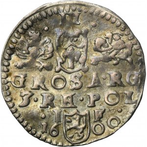Sigismund III Vasa, 3 Groschen Lublin 1600 - RE•X error