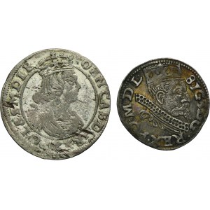 Lot, Sigismund III Vasa and John II Casimir, 3 Groschen and 6 Groschen (2 pcs.)