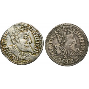 Lot, Sigismund III Vasa, 3 Groschen (2 pcs.)