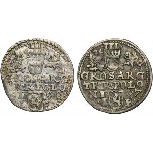 Lot, Sigismund III Vasa, 3 Groschen (2 pcs.)