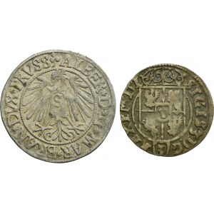 Lot, Poland and Ducal Prussia, Sigismund III Vasa, Albrecht Hohenzollern, 3 Polker and Groschen (2 pcs.)