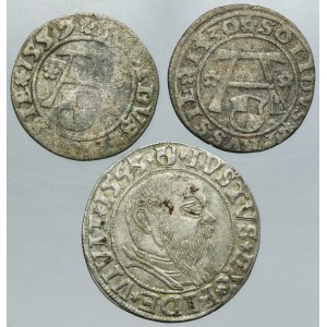 Lot, Ducal Prussia, Albert of Hohenzollern, Schilling and Groschen Königsberg (3 pcs.)