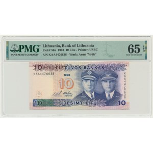 Lithuania, 10 Litu 1993 - PMG 65 EPQ