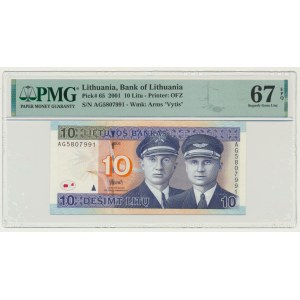 Lithuania, 10 Litu 2001 - PMG 67 EPQ