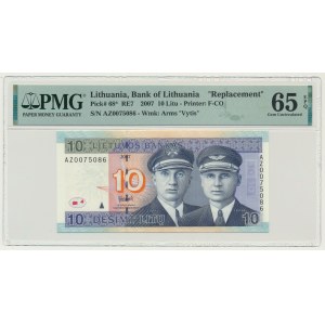 Lithuania, 10 Litu 2007 - replacement - PMG 65 EPQ