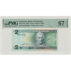 Lithuania, 2 Litai 1993 - PMG 67 EPQ