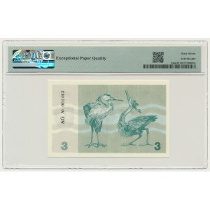 Lithuania, 3 Talonas 1991 - without text - PMG 67 EPQ