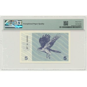 Lithuania, 5 Talonas 1991 - without text - PMG 67 EPQ