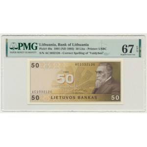 Lithuania, 50 Litu 1991 - PMG 67 EPQ
