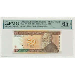 Lithuania, 50 Litu 2003 - replacement - PMG 65 EPQ
