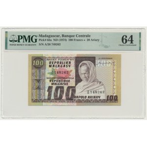 Madagascar, 100 Francs=20 Ariary (1974) - PMG 64