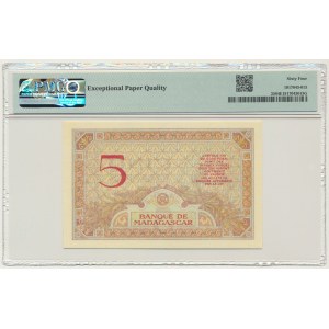 Madagascar, 5 Francs (1937) - PMG 64 EPQ