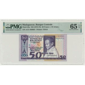 Madagascar, 50 Francs=10 Ariary (1974) - PMG 65 EPQ