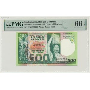 Madagascar, 500 Francs=100 Ariary (1974) - PMG 66 EPQ