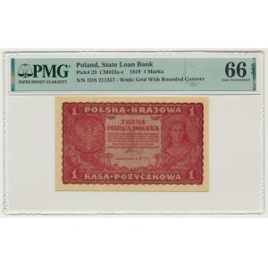1 marka 1919 - I Serja DS - PMG 66 EPQ