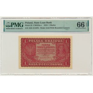 1 marka 1919 - I Serja DS - PMG 66 EPQ