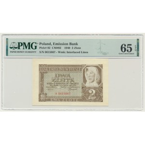 2 złote 1940 - A - PMG 65 EPQ