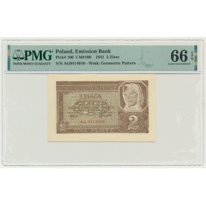 2 złote 1941 - AG - PMG 66 EPQ