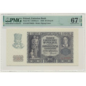 20 złotych 1940 - K - PMG 67 EPQ