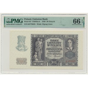 20 złotych 1940 - K - PMG 66 EPQ
