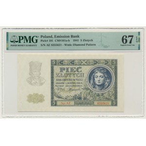 5 złotych 1941 - AE - PMG 67 EPQ