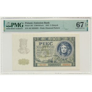 5 złotych 1941 - AE - PMG 67 EPQ