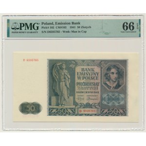50 złotych 1941 - D - PMG 66 EPQ