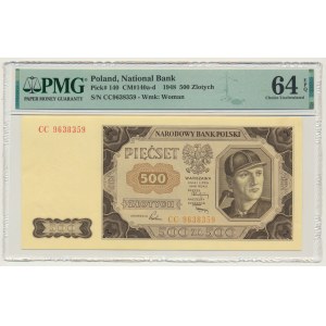 500 złotych 1948 - CC - PMG 64 EPQ
