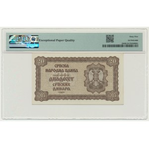 Serbie, 20 dinars 1941 - PMG 65 EPQ