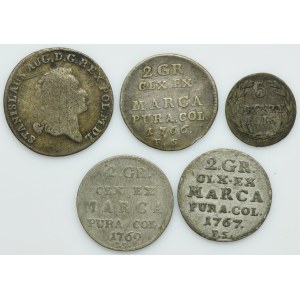 Lot, Poniatowski and Polish Kingdom, Groschen (5 pcs.)