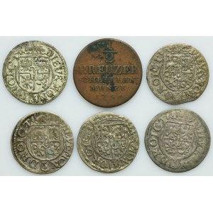 Lot, Ducal Prussia and Kingdom of Prussia, 3 Polker and 1/2 Kreuzer (6 pcs.)