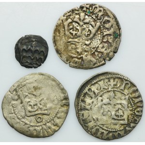 Lot, Ladislaus II Jagiello and Ladislaus III Spindleshanks, Denarius and 1/2 groschen (7 pcs.)