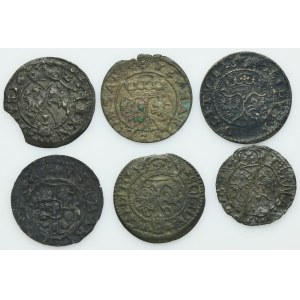 Lot, Sigismund III Vasa, Ternarius and Schilling Lobzenica and Vilnius (6 pcs.)