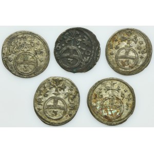 Lot, Silesia Habsburg rule, Leopold I, Gröschel (5 pcs.)