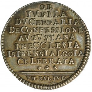 Germany, Medal 200th Anniversary of the Augsburg Confession in Isny 1730