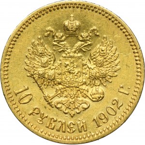 Russia, Nicholas II, 10 Rouble Petersburg 1902 AP