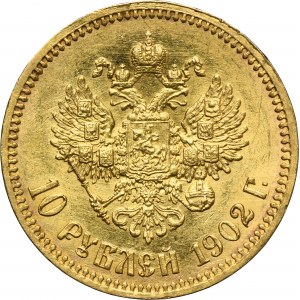 Russia, Nicholas II, 10 Rouble Petersburg 1902 AP