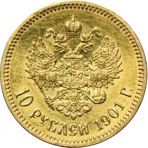 Russia, Nicholas II, 10 Rouble Petersburg 1901 AP - RARE
