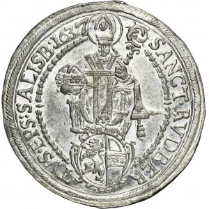 Austria, Archbishopric of Salzburg, Paris von Lodron, Thaler Salzburg 1637 - BEAUTIFUL