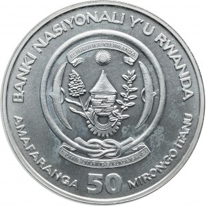 Rwanda, 50 Amafaranga Karlsfeld 2008 - Gorilla - GCN MS70