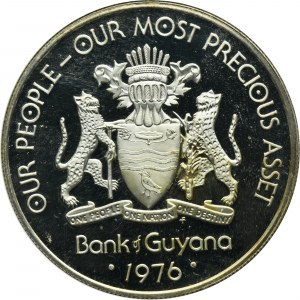 Guyana, Republic, 5 Dollars Wawa 1976 - Independence - GCN PR64