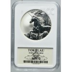 Tokelau, Elizabeth II, 5 Dollars 2014 - Unicorn - GCN MS70