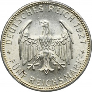 Germany, Weimar Republic, 5 Mark Stuttgart 1927 F - 450 Years of the University of Tübingen - PCGS MS64