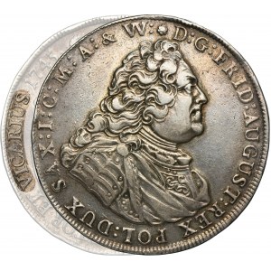 Augustus III of Poland, Vicariate Thaler Dresden 1745 FWôF - RARE, VICARIUS