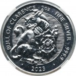 Great Britain, Charles III, 2 Pounds Llantrisant 2023 - Tudor Beasts, Bull - NGC MINT ERROR MS68 - RARE