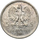 Nike, 5 złotych Warszawa 1932 - NAJRZADSZA MONETA II RP